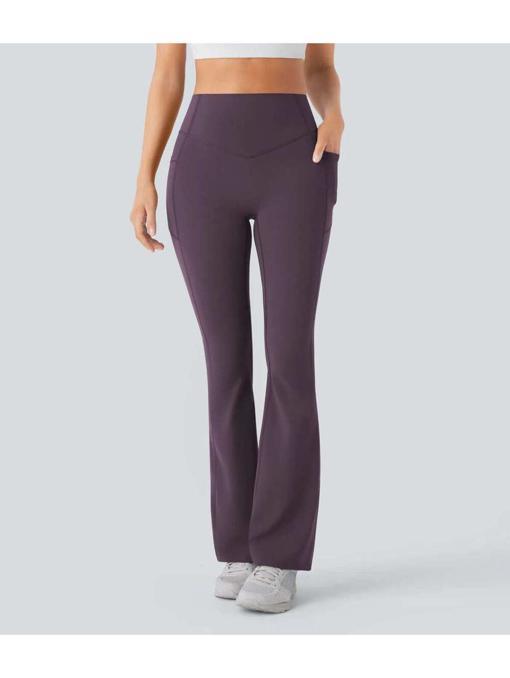 HALARA High Waisted Butt Lifting Tummy Control Shaping Yoga Bootcut L Reg